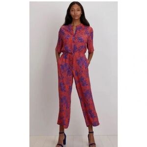 THE KIT. | $158 Issa Jumpsuit in Orange Complication, Size M